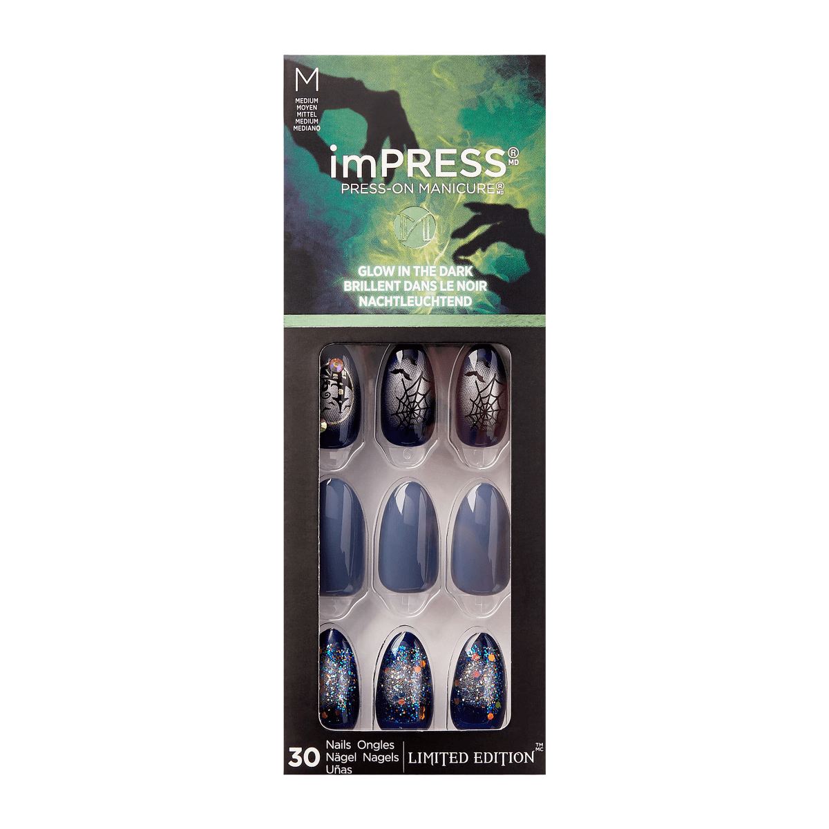 imPRESS Press-On Manicure Halloween Glow in the Dark - Wizard