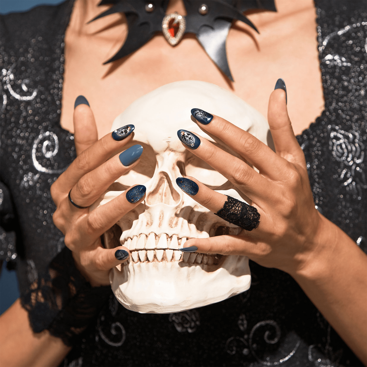 imPRESS Press On Manicure Halloween Glow in the Dark Wizard