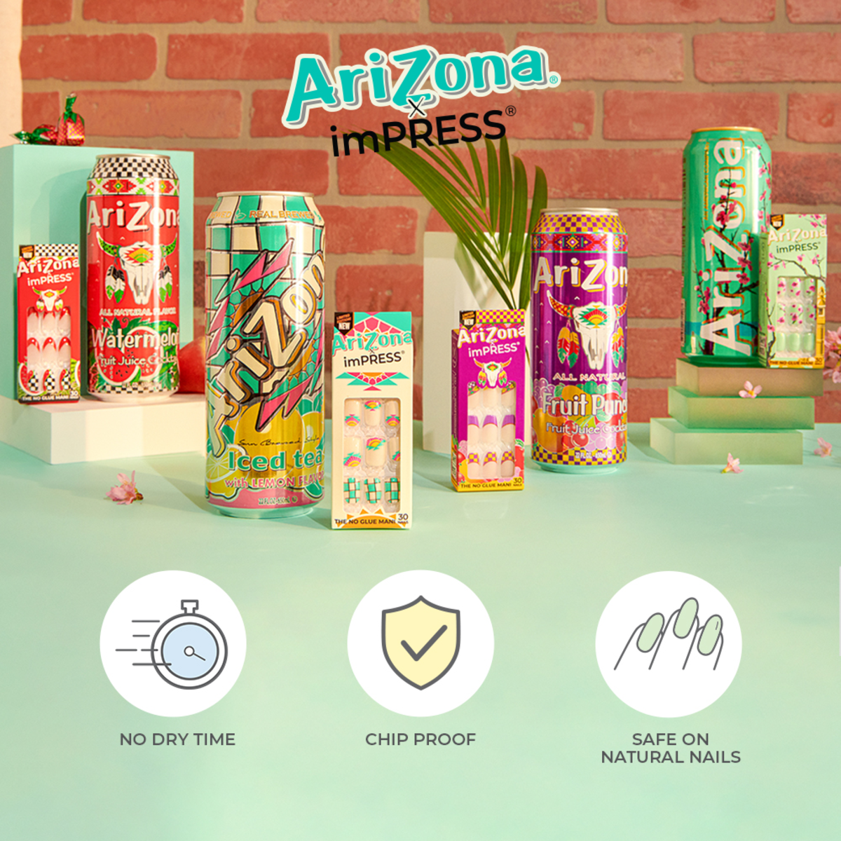 AriZona x imPRESS Press On Nails - Original Lemon Tea