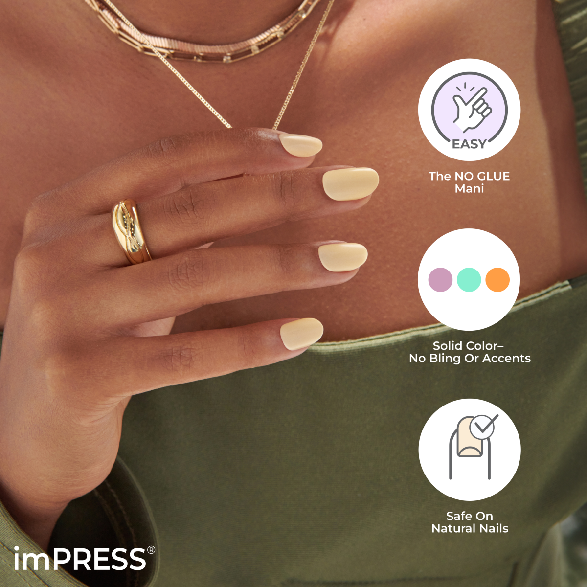 imPRESS Color Press-On Nails - Never Too Navy
