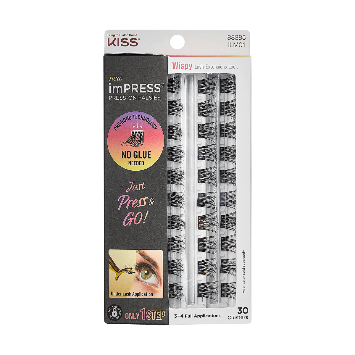 imPRESS Falsies Self Adhesive Eyelashes Refills 30 Clusters - Wispy