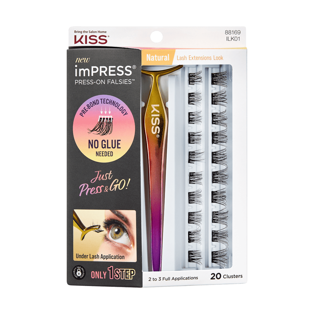 imPRESS Press-On Falsies Eyelash 20 Clusters - Natural