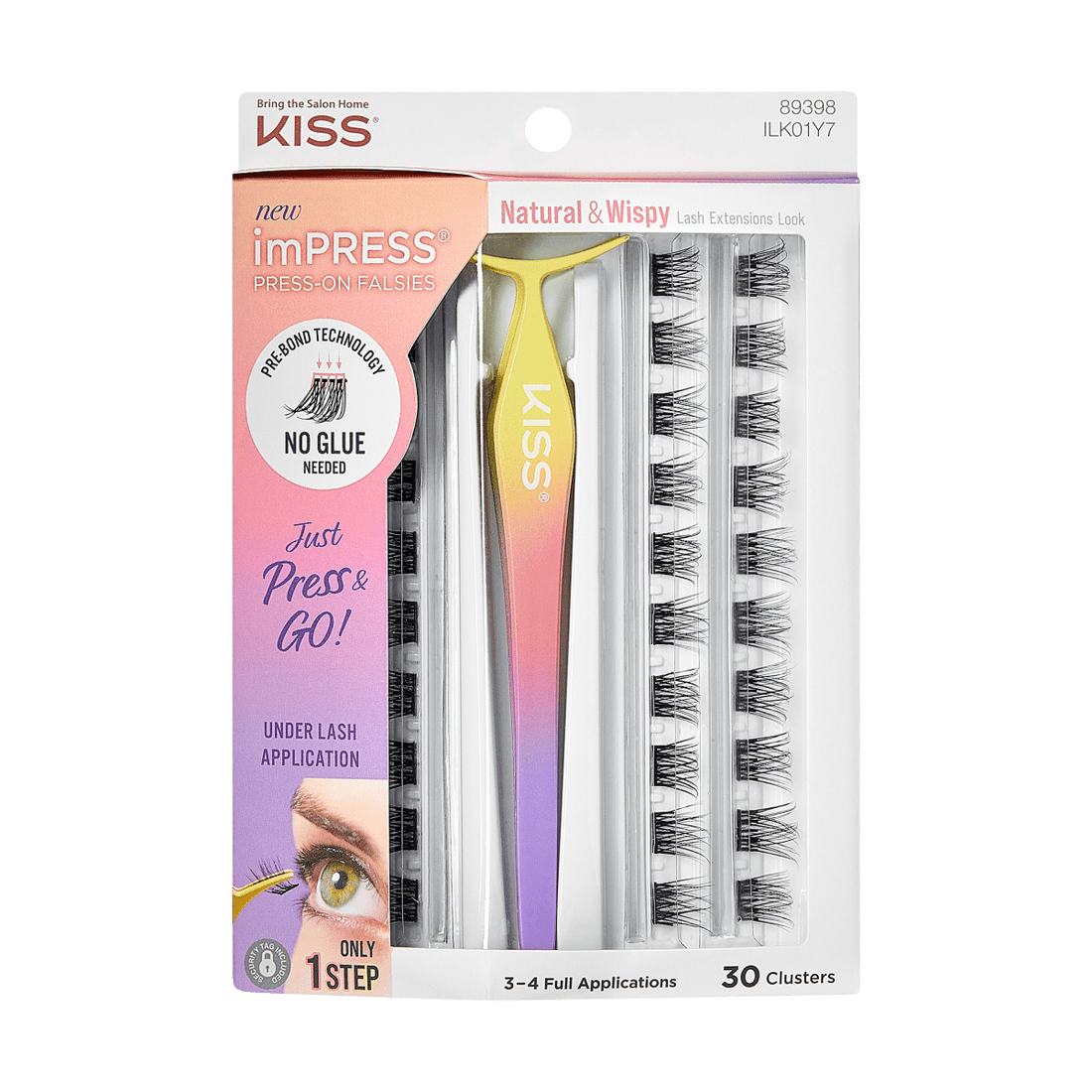 imPRESS Press-On Falsies Eyelash 30 Clusters - Natural &amp; Wispy