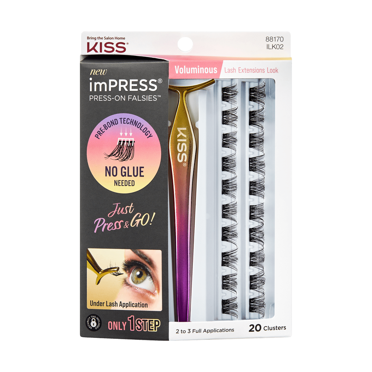 imPRESS Press-On Falsies Eyelash 20 Clusters - Voluminous