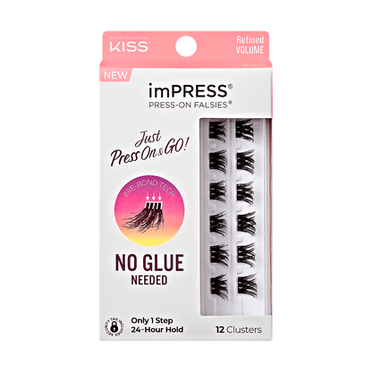 imPRESS Falsies Self Adhesive Eyelashes, 12 Lash Clusters - Refined