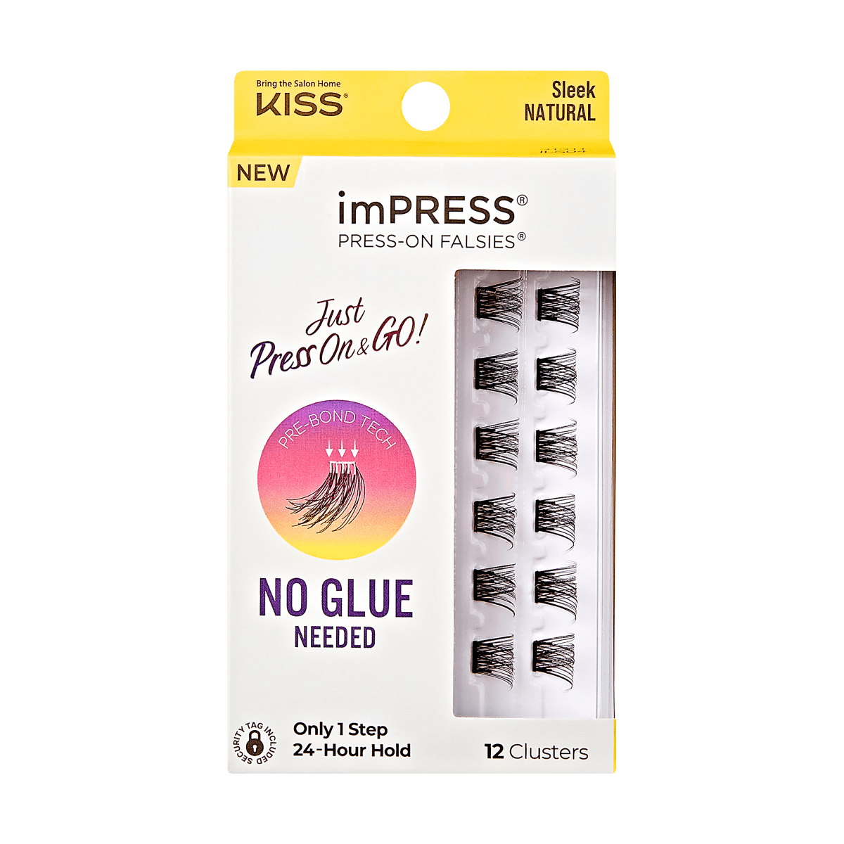 imPRESS Falsies Self Adhesive Eyelashes, 12 Lash Clusters - Sleek