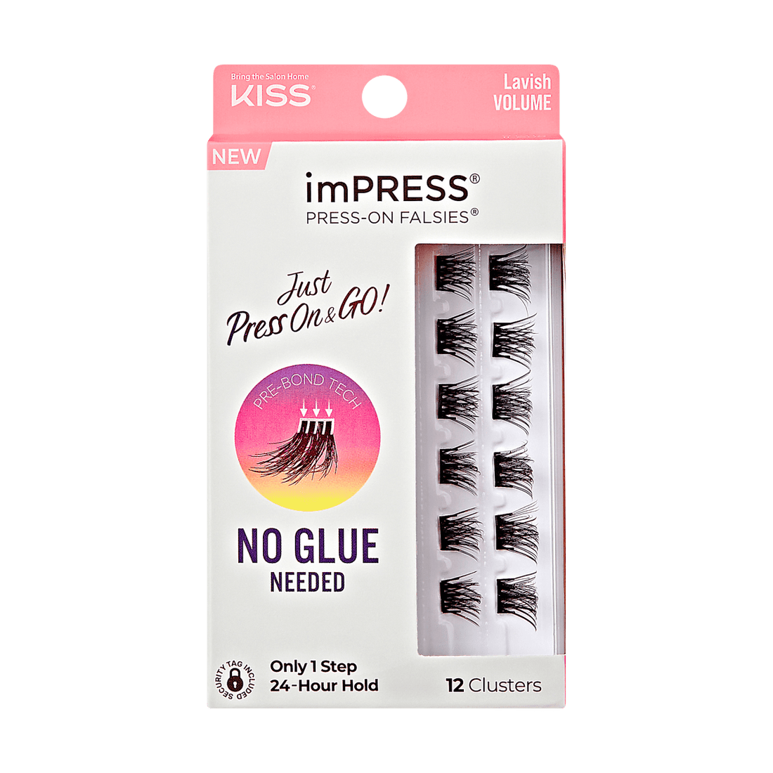 imPRESS Falsies Self Adhesive Eyelashes, 12 Lash Clusters - Lavish