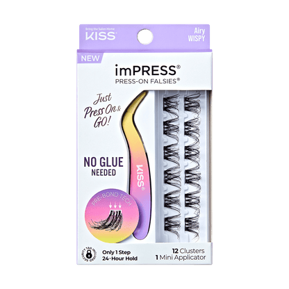 imPRESS Press-On Falsies Minipack, 12 Clusters + Applicator - Airy