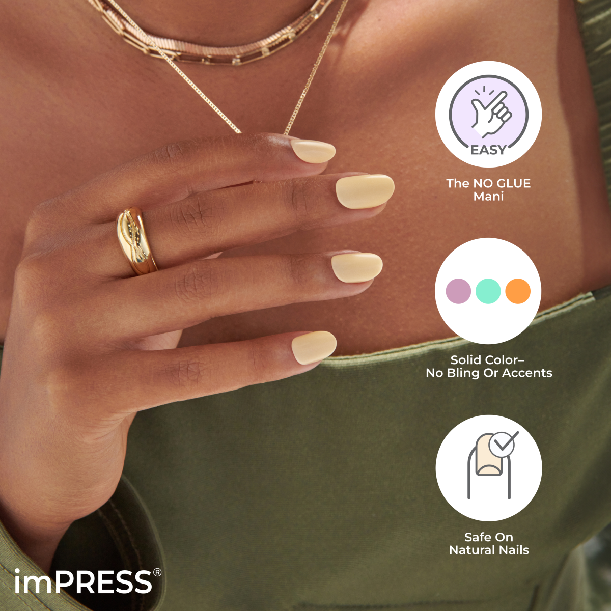 imPRESS Color Press-On Manicure - NEW Going Green