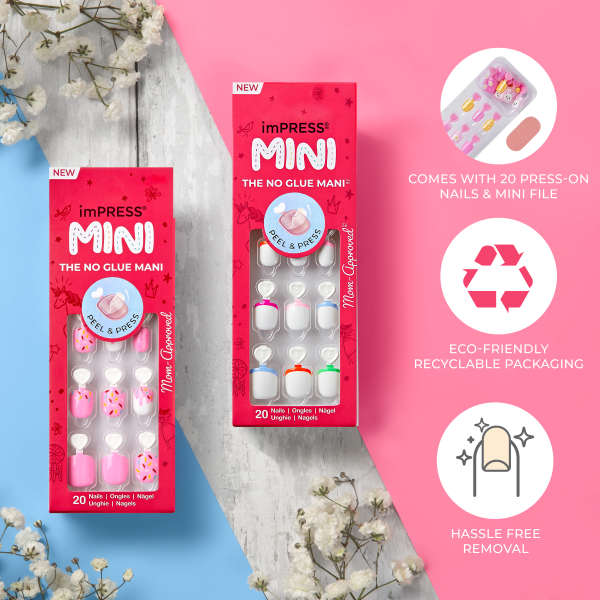 imPRESS MINI Press-On Manicure for Kids - Besties