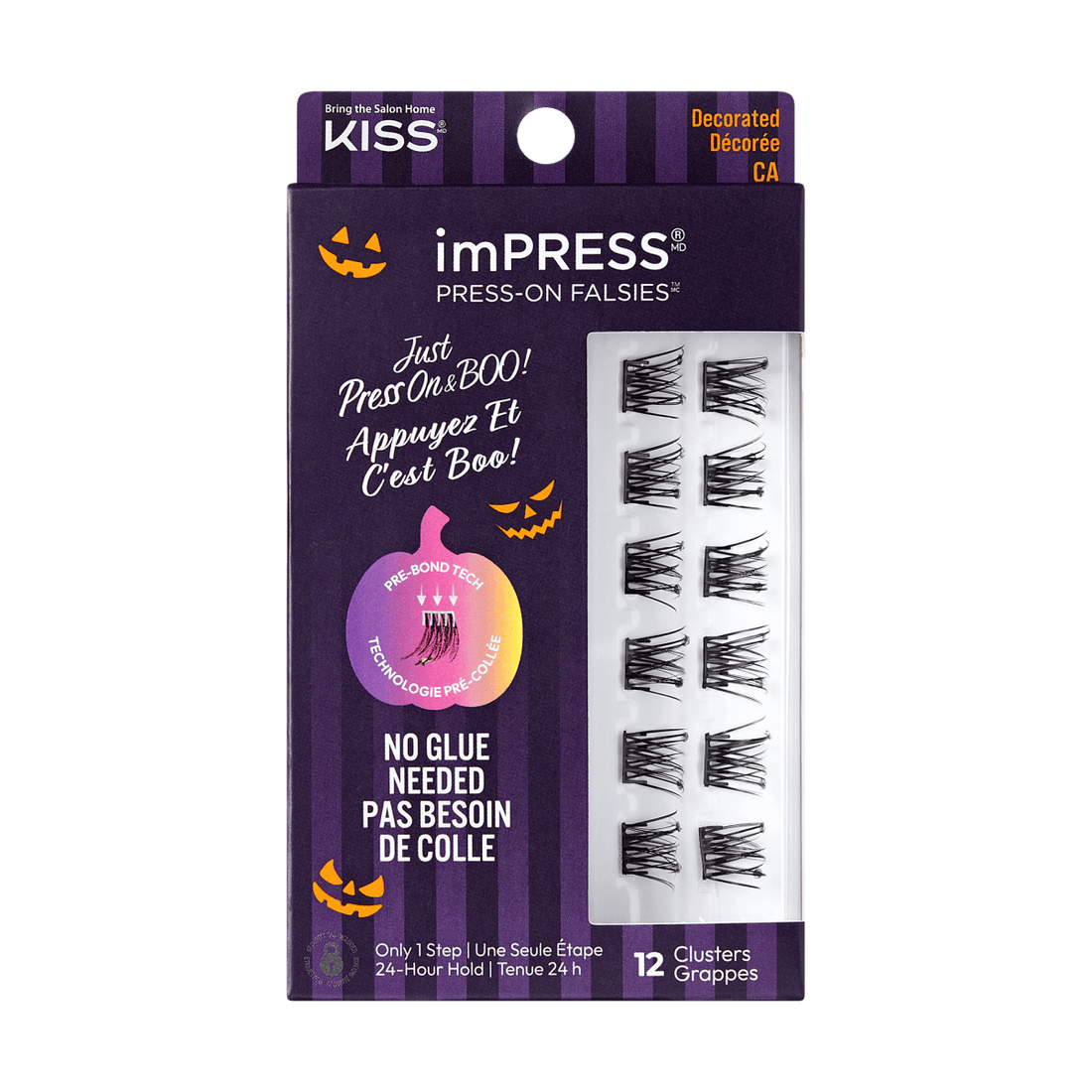 imPRESS Falsies Self Adhesive Eyelashes Halloween Minipack - Midnight Doll