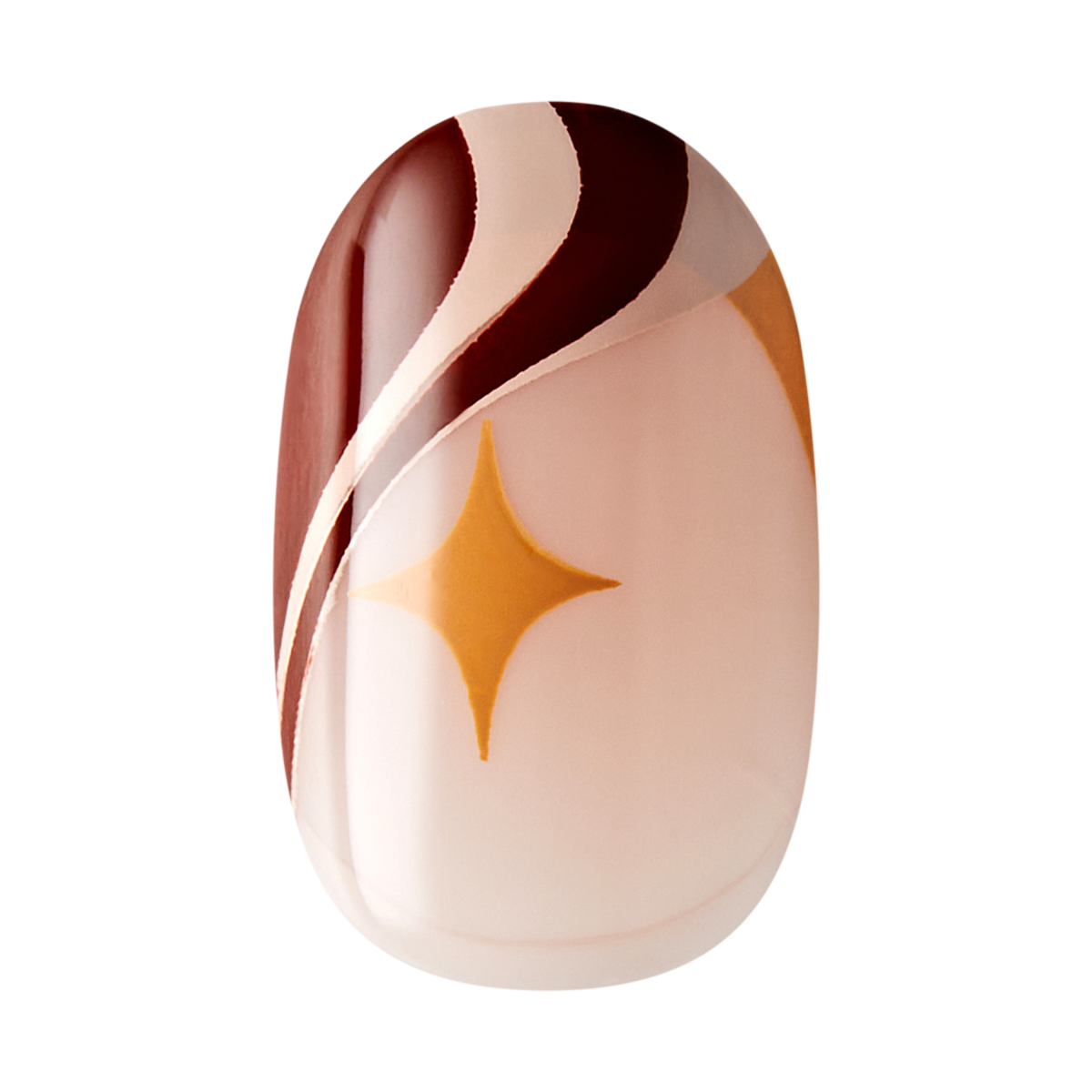 imPRESS Coffee Press-On Nails - Cappuccino Swirls