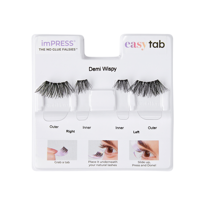 imPRESS Falsies easy tab Self Adhesive Eyelashes– Demi Wispy