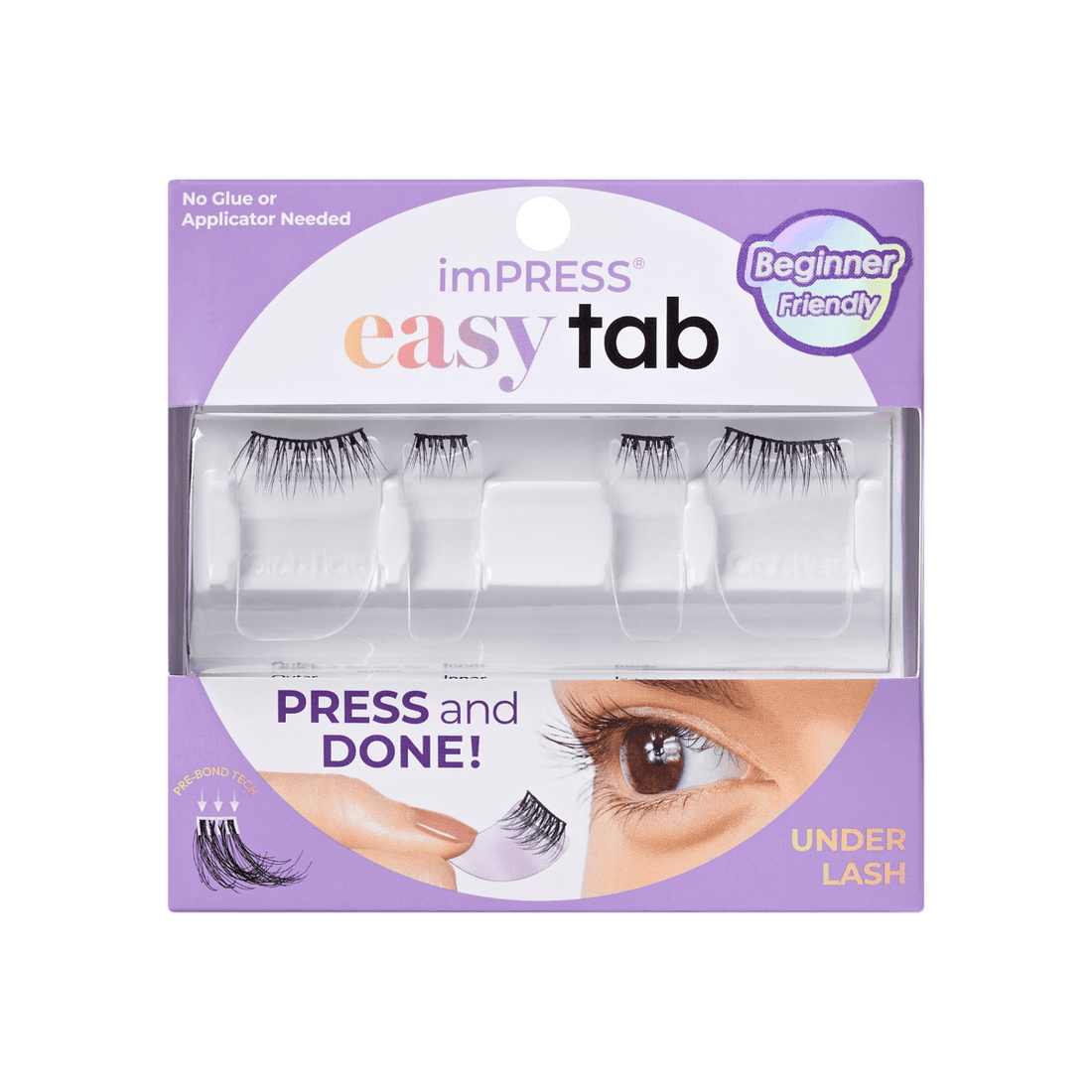 imPRESS Falsies easy tab Self Adhesive Eyelashes– Authentic Natural