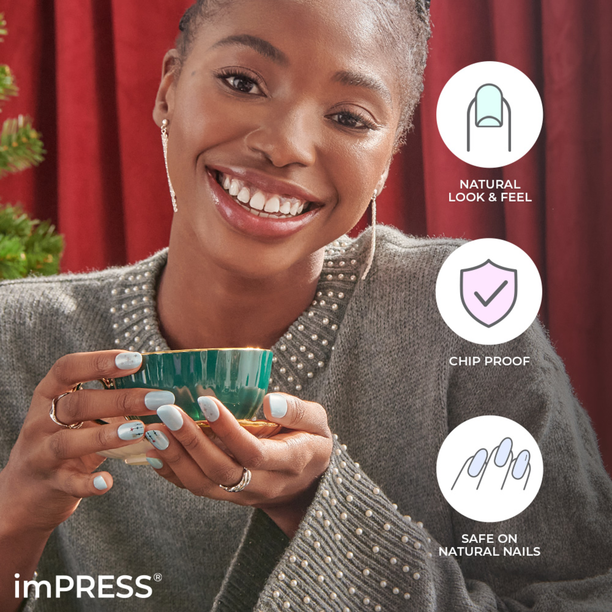 imPRESS Holiday Press On Nails - Frosty Tale