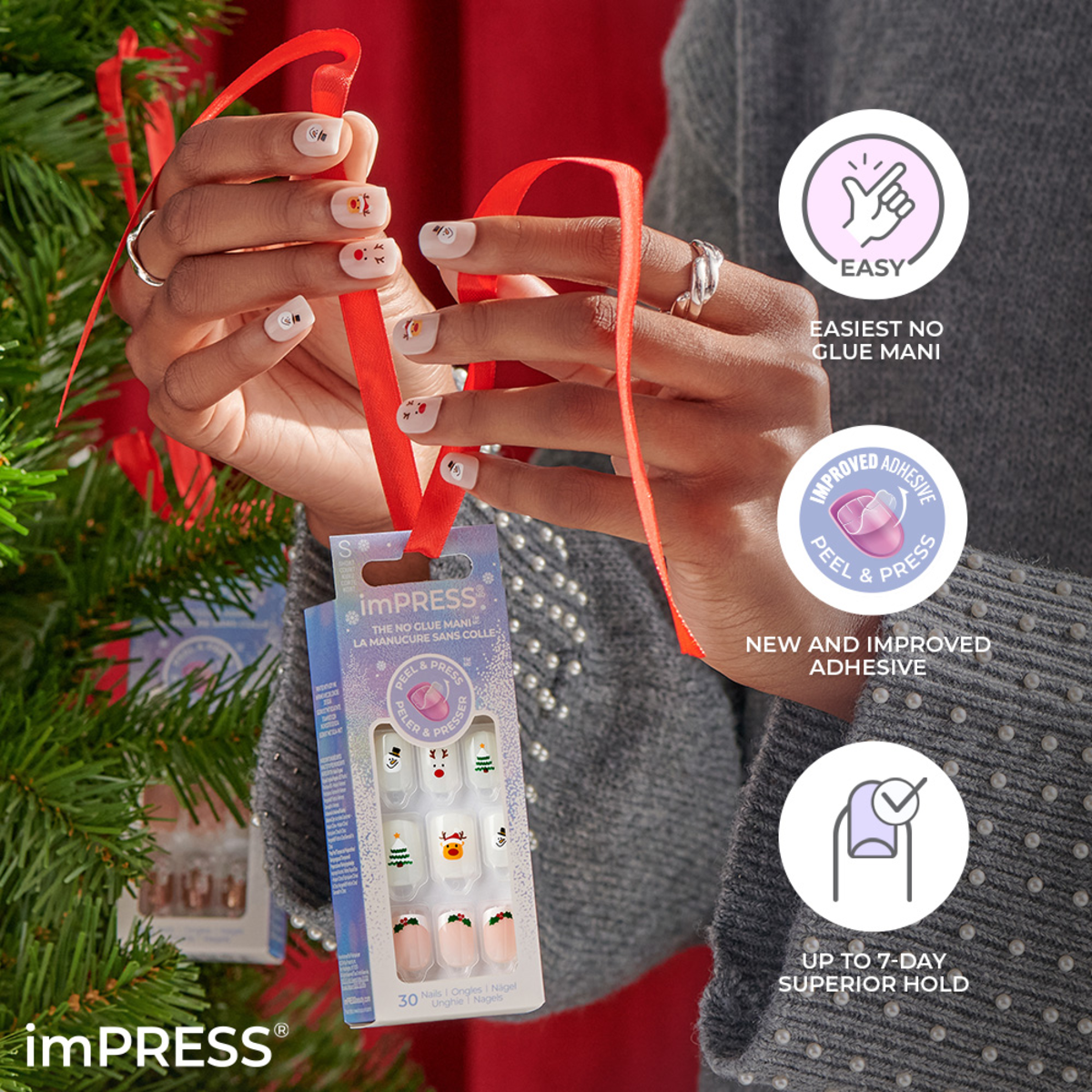 imPRESS Holiday Press On Nails - Timeless Carols