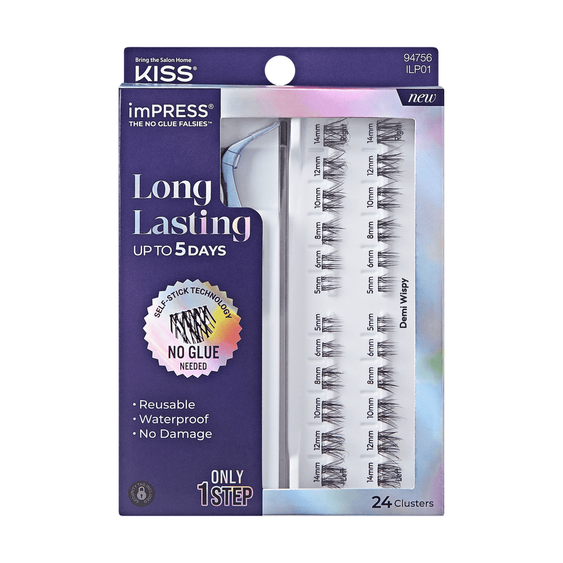 imPRESS Falsies Long Lasting Self Adhesive Eyelashes – Demi Wispy