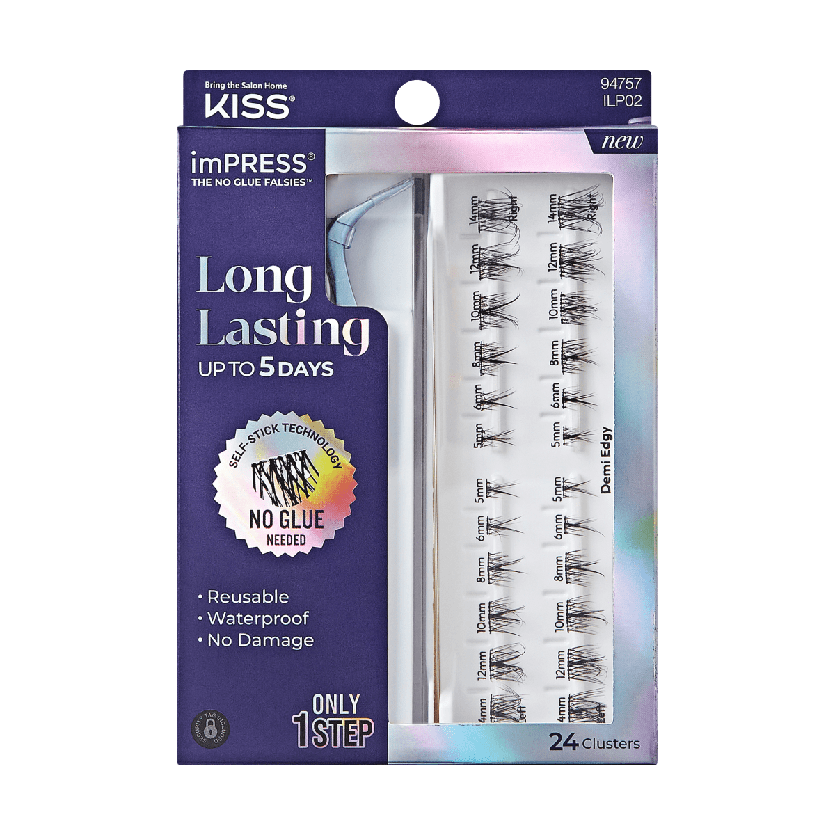 imPRESS Falsies Long Lasting Self Adhesive Eyelashes – Demi Edgy