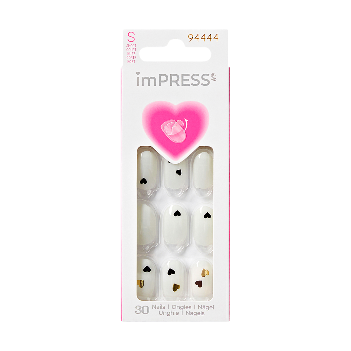 imPRESS Design Press On Nails - Two of Hearts